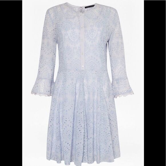 DERNA DRAPE FLUTED DRESS - Picture 1 of 7